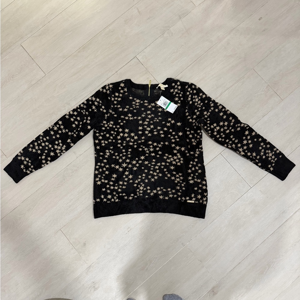 Michael Kors NWT Black Star Pattern Sweater